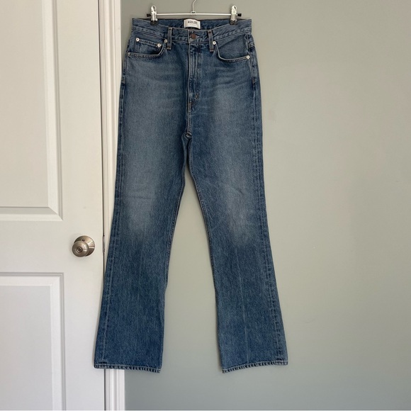 Agolde Vintage High Rise Flare Medium Absolute Wash Blue Jean - Picture 1 of 17